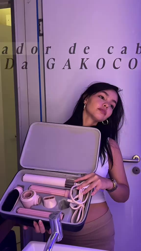 GOKOCO Secador De Cabelo Com 5 Em 1 GD023 Escova Magnético Multifuncional De Alta Velocidade Com Alisar Enrolar Hot Air