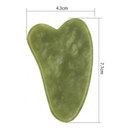 Rolo Pedra de Jade + Placa Gua Sha Massagem Facial Anti Ruga Rolinho Jade