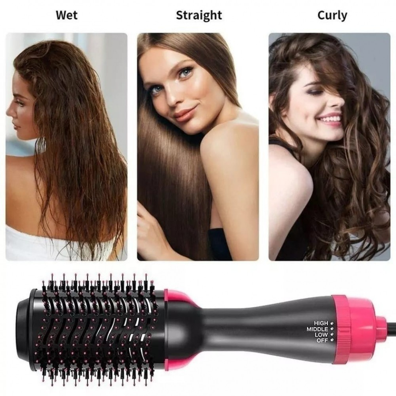 Escova Secadora Alisador Elétrica Quente Cabelo Com 3 Em1 Hair Styler APENAS 110V